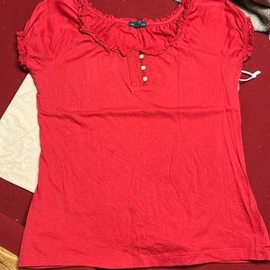 Red short sleeved top-Ralph Lauren